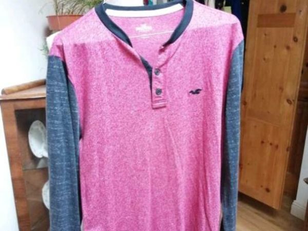 Hollister Long Sleeve Waffle Henley T-Shirt