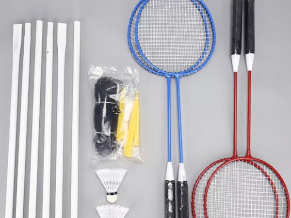 Badminton Set 4 Rackets Net Poles Shuttlecocks for sale in Co