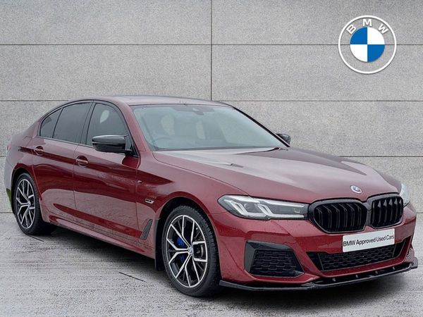 BMW 5-Series Saloon, Petrol Plug-in Hybrid, 2022, Red