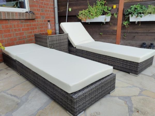 Rattan sunbeds for deals sale