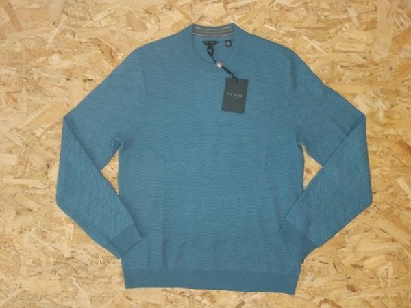 FREE POST NEW Ted Baker Mens Knitted Crew Neck Jumper BNWT Brand