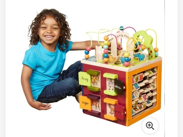 Zany zoo store wooden activity cube