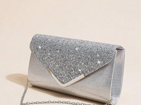 Silver clutch bag online ireland