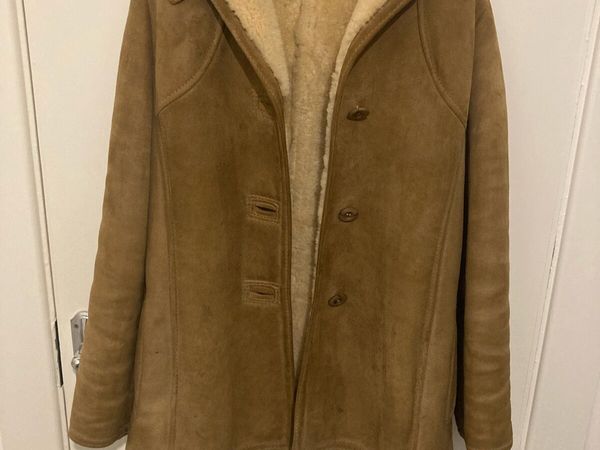 Mens on sale sheepskin overcoat