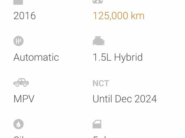 Honda Shuttle MPV, Petrol Hybrid, 2016, Silver