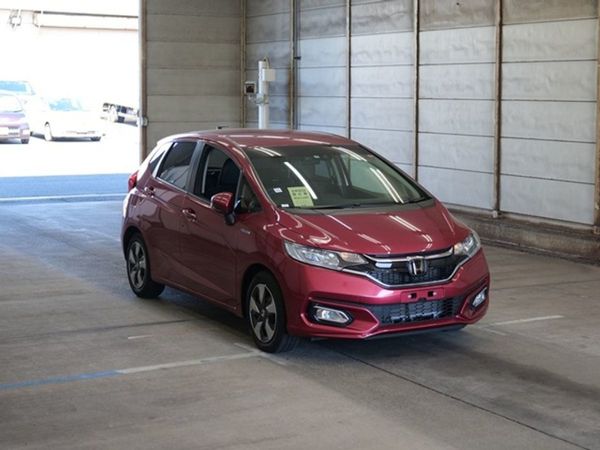 Honda Fit Hatchback, Petrol Hybrid, 2019, Red
