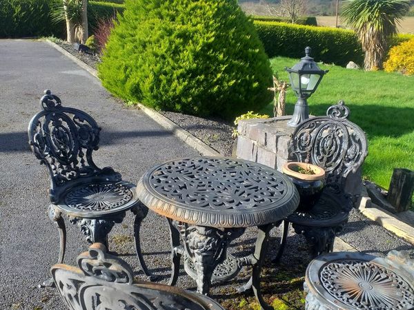 Cast iron patio discount set for sale