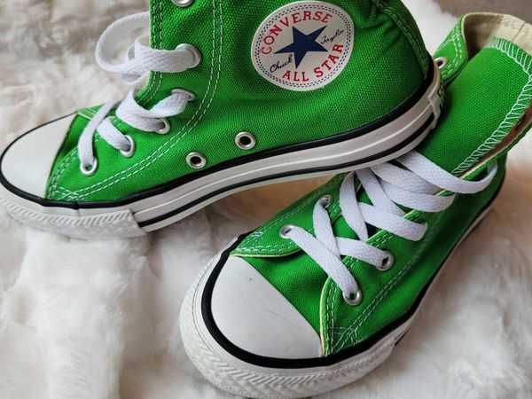 Neon green converse high tops outlet