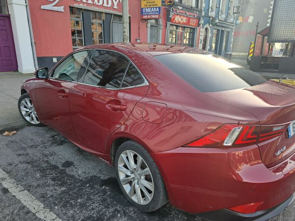 Lexus IS Saloon, Petrol Hybrid, 2016, Red