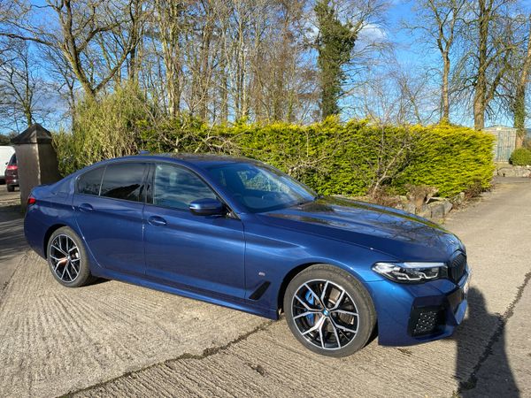 BMW 5-Series Saloon, Petrol Hybrid, 2021, Blue