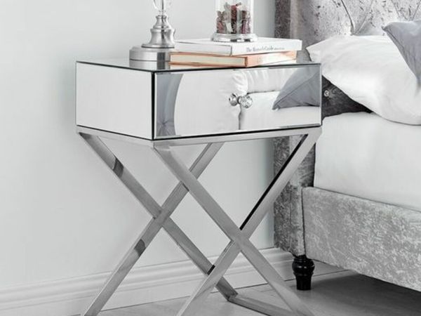 Mirror and deals white bedside table