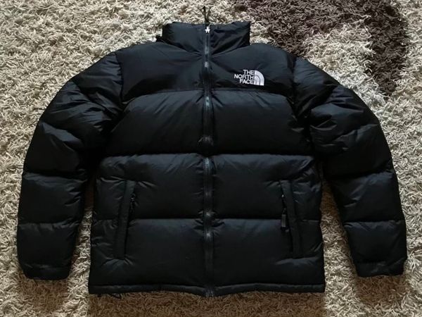 North face blue cheap and black puffer jacket