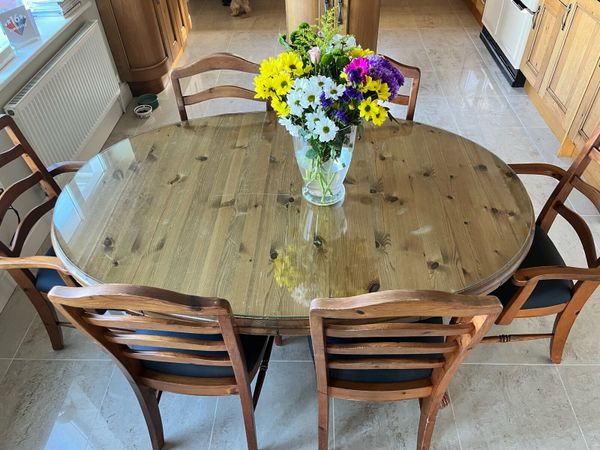 Oak and glass extending deals dining table