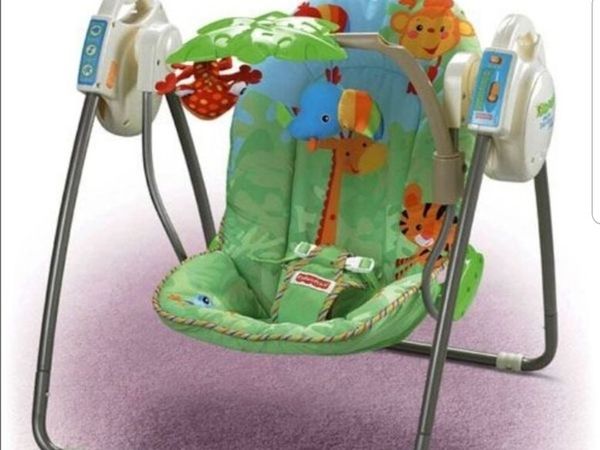 Fisher price rainforest open 2024 top take along swing