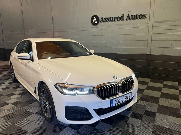 BMW 5-Series Saloon, Petrol Hybrid, 2020, White