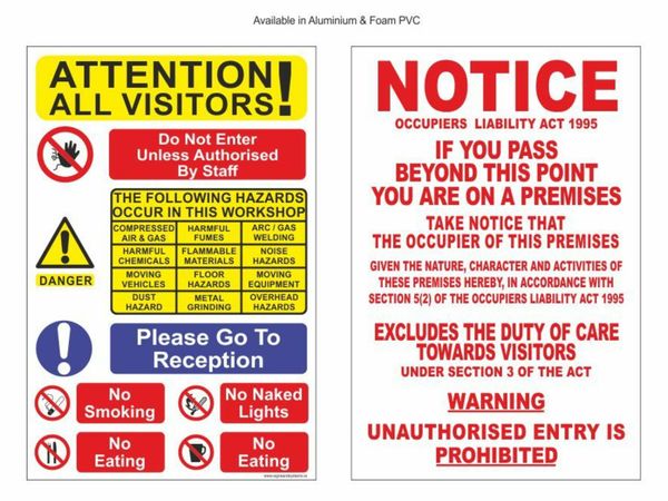 Garage / Workshop Safety Signs for sale in Co. Galway for €4 on DoneDeal