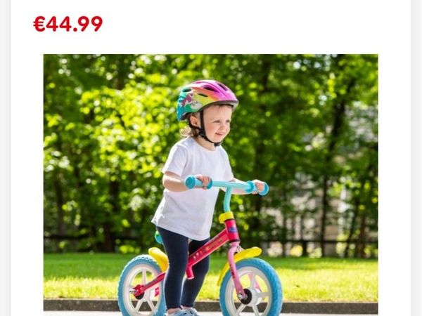 Peppa pig balance shop bike and helmet