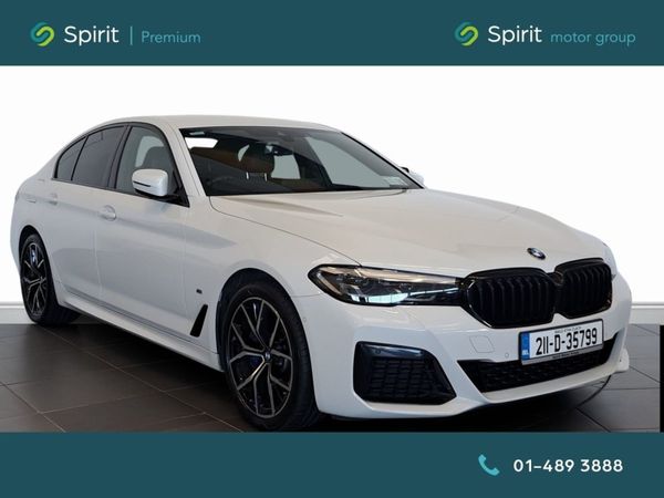BMW 5-Series Saloon, Petrol Plug-in Hybrid, 2021, White