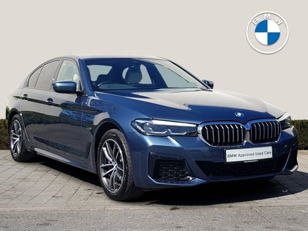 BMW 5-Series Saloon, Petrol Plug-in Hybrid, 2023, Blue