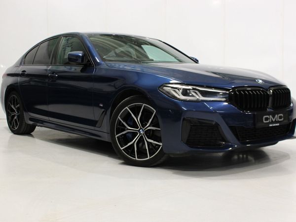 BMW 5-Series Saloon, Petrol Hybrid, 2021, Blue