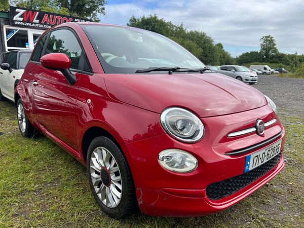 Fiat 500 Hatchback, Petrol, 2017, Red