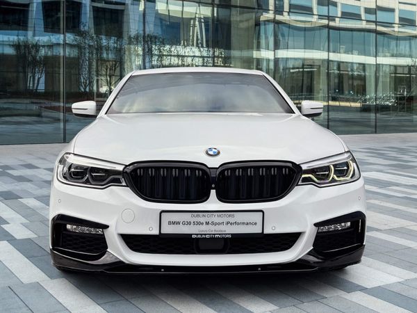 BMW 5-Series Saloon, Petrol Plug-in Hybrid, 2019, White