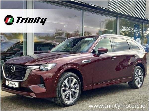 Mazda CX-80 SUV, Petrol Plug-in Hybrid, 2025, Red