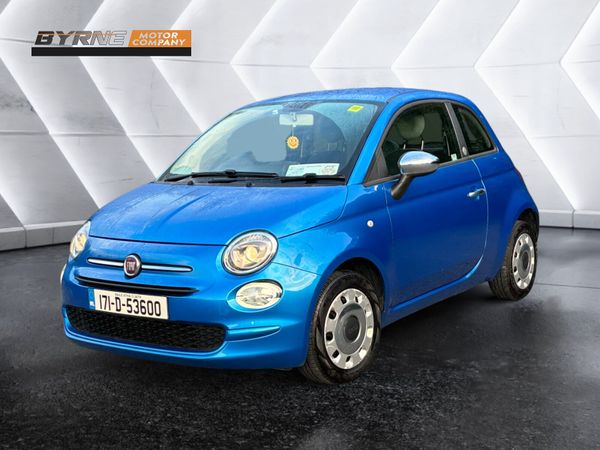 Fiat 500 Hatchback, Petrol, 2017, Blue