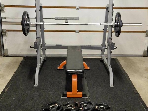 Multi Press Squat Rack Incl Bench Weights Bar for sale in Co. Down for 495 on DoneDeal