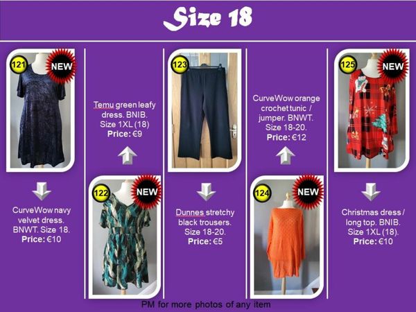 size 16 18 clothes 29 Womens Clothes Ads For Sale in Ireland DoneDeal