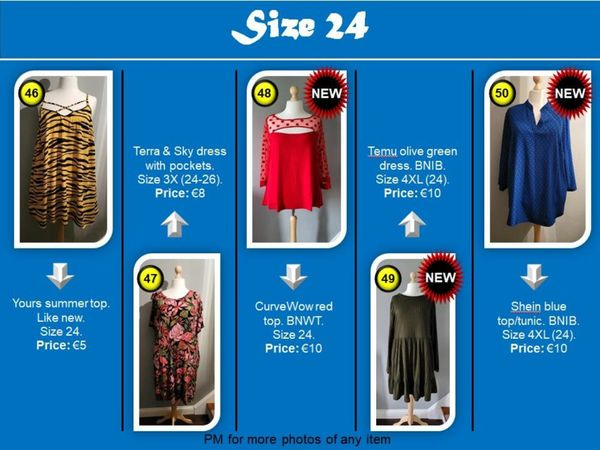 Ladies clothes size 24 online