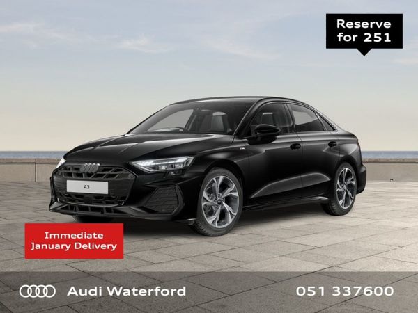 Audi A3 Saloon, Petrol, 2025, Black