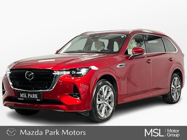 Mazda CX-80 SUV, Petrol Plug-in Hybrid, 2025, Red