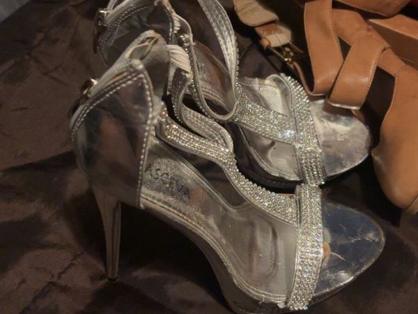 Silver high heels ireland hot sale