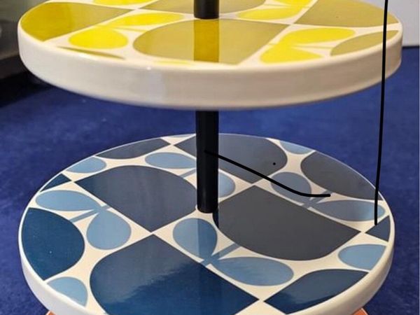 Orla Kiely tiered cake stand for sale in Co. Monaghan for 30 on DoneDeal