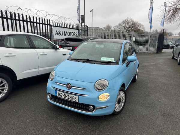 Fiat 500 Hatchback, Petrol, 2016, Blue