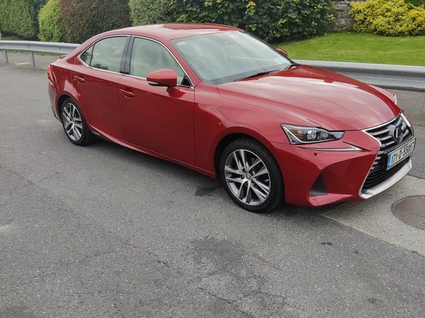 Lexus IS Saloon, Petrol Hybrid, 2017, Red