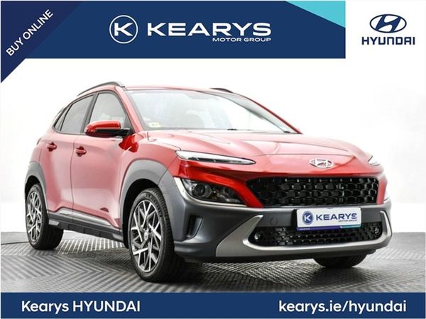 Hyundai KONA Crossover, Petrol Hybrid, 2022, Red