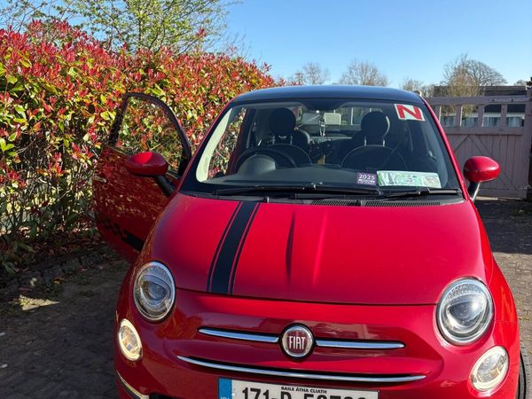 Fiat 500 Hatchback, Petrol, 2017, Red