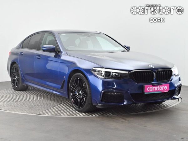 BMW 5-Series Saloon, Petrol Plug-in Hybrid, 2018, Blue