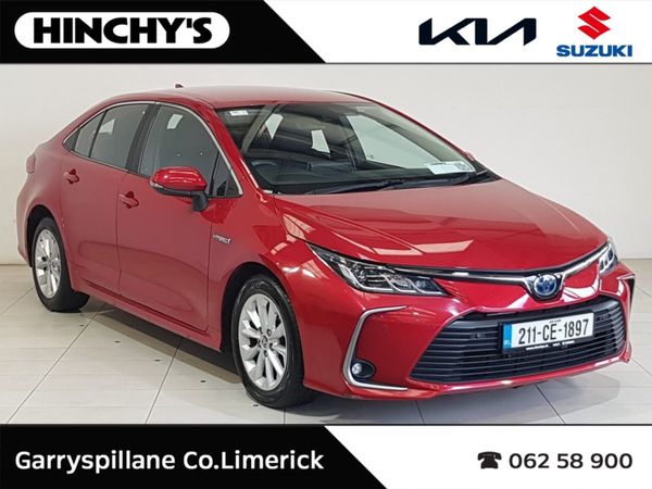 Toyota Corolla Saloon, Petrol Hybrid, 2021, Red
