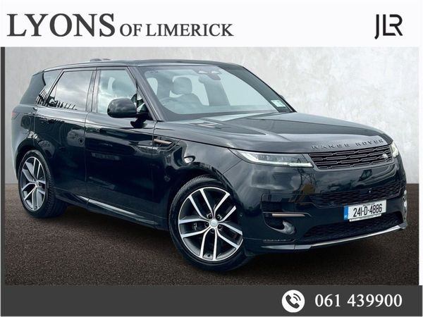 Land Rover Range Rover Sport SUV, Petrol Plug-in Hybrid, 2024, Black