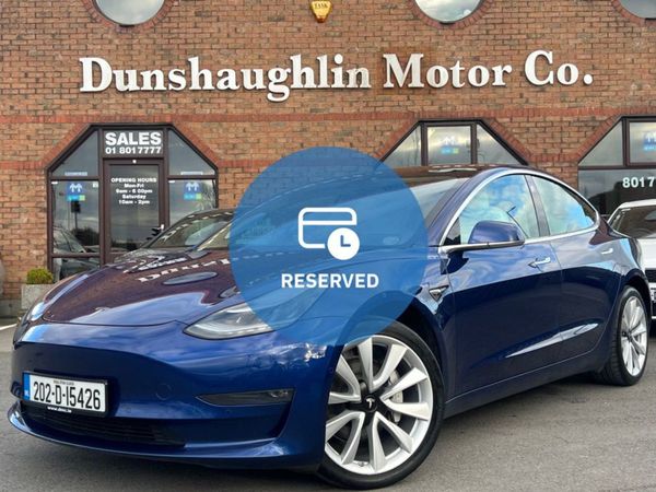 Tesla Model 3 Saloon, Electric, 2020, Blue