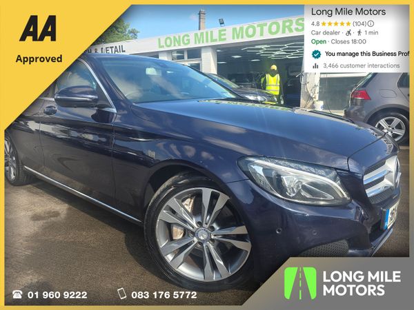 Mercedes-Benz C-Class Saloon, Petrol Plug-in Hybrid, 2016, Blue
