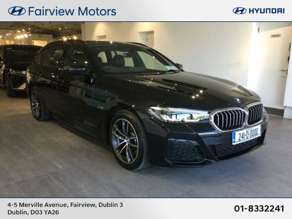 BMW 5-Series Estate, Petrol Plug-in Hybrid, 2024, Black