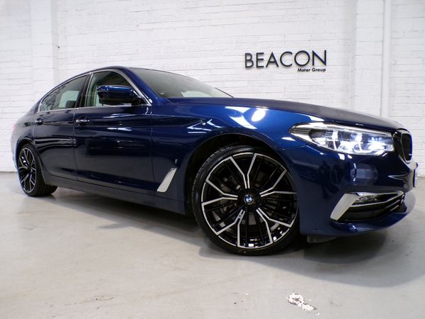 BMW 5-Series Saloon, Petrol Plug-in Hybrid, 2017, Blue