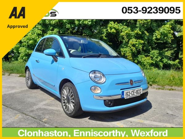 Fiat 500 Hatchback, Petrol, 2015, Blue