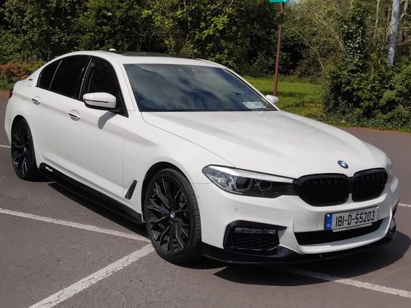 BMW 5-Series Saloon, Petrol Plug-in Hybrid, 2018, White