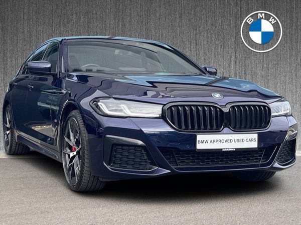 BMW 5-Series Saloon, Petrol Plug-in Hybrid, 2021, Blue
