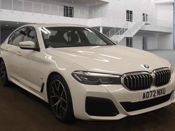BMW 5-Series Saloon, Diesel Hybrid, 2022, White